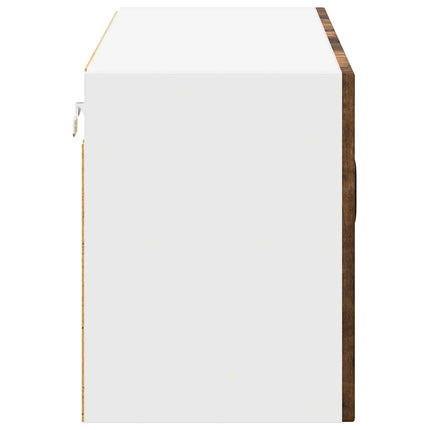 Väggglasförråd LUCCA Rökt ek 80 x 31 x 40 cm Konstruerat trä