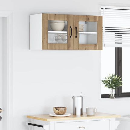 Väggglasförråd LUCCA Artisan-ek 80 x 31 x 40 cm Konstruerat trä