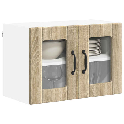 Väggglasförråd LUCCA 2 pcs Sonoma-ek 60 x 31 x 40 cm