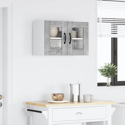Väggglasförråd LUCCA Betonggrå 60 x 31 x 40 cm Konstruerat trä
