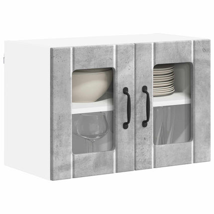 Väggglasförråd LUCCA Betonggrå 60 x 31 x 40 cm Konstruerat trä