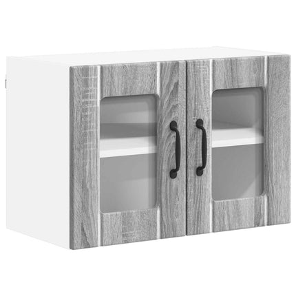 Väggglasförråd LUCCA 2 pcs Grå sonoma-ek 60 x 31 x 40 cm
