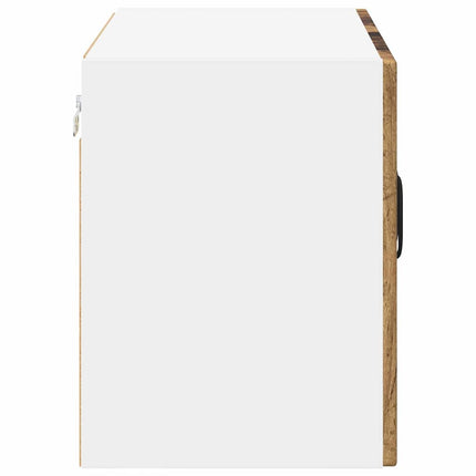 Väggglasförråd LUCCA 2 pcs Gammalt trä 60 x 31 x 40 cm