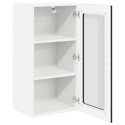 Väggglasförråd LUCCA 2 pcs Svart 40 x 31 x 80 cm