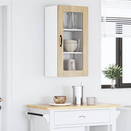 Väggglasförråd LUCCA Sonoma-ek 40 x 31 x 80 cm Konstruerat trä