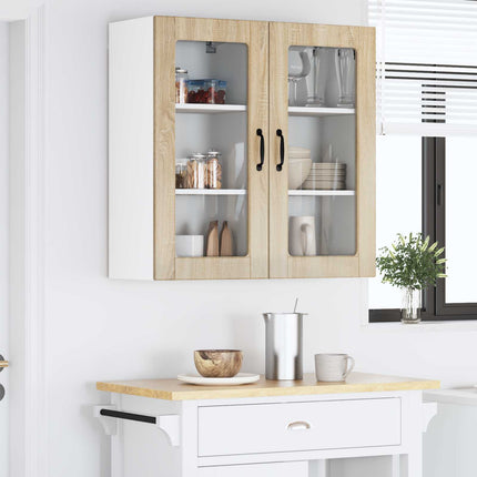 Väggglasförråd LUCCA 2 pcs Sonoma-ek 40 x 31 x 80 cm