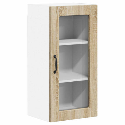Väggglasförråd LUCCA 2 pcs Sonoma-ek 40 x 31 x 80 cm