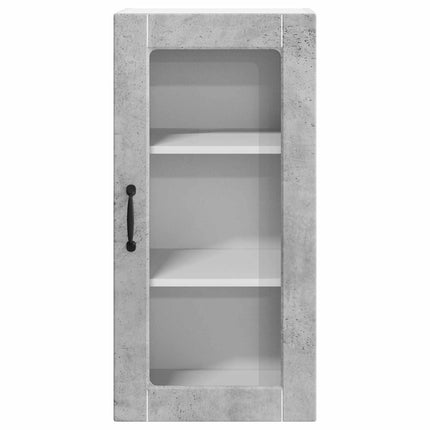 Väggglasförråd LUCCA 2 pcs Betonggrå 40 x 31 x 80 cm