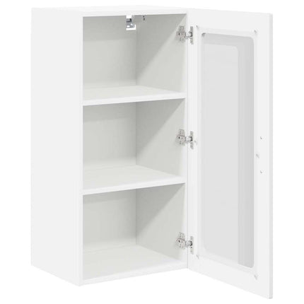 Väggglasförråd LUCCA 2 pcs Vit högglans 40 x 31 x 80 cm