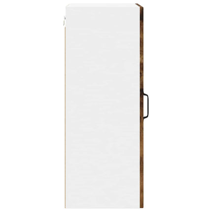 Väggglasförråd LUCCA 2 pcs Rökt ek 40 x 31 x 80 cm