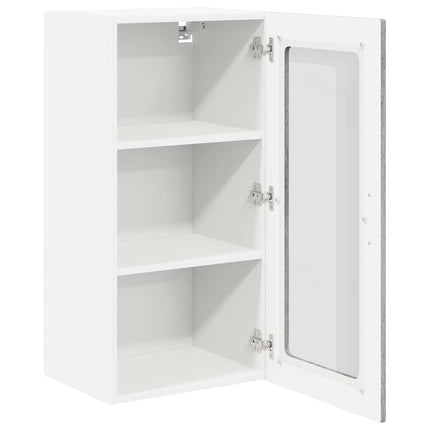 Väggglasförråd LUCCA 2 pcs Grå sonoma-ek 40 x 31 x 80 cm
