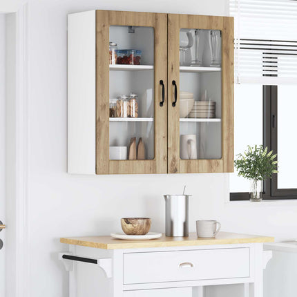 Väggglasförråd LUCCA 2 pcs Artisan-ek 40 x 31 x 80 cm