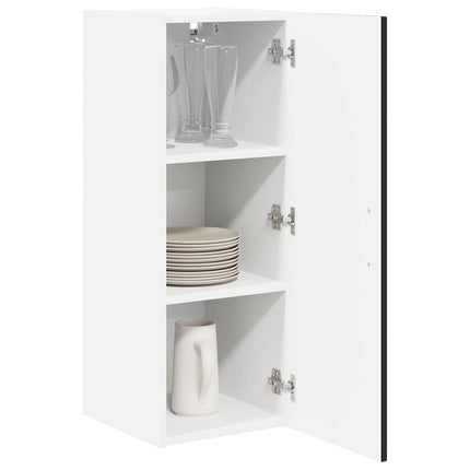 Väggskåp LUCCA 2 pcs Svart 30 x 31 x 80 cm Konstruerat trä