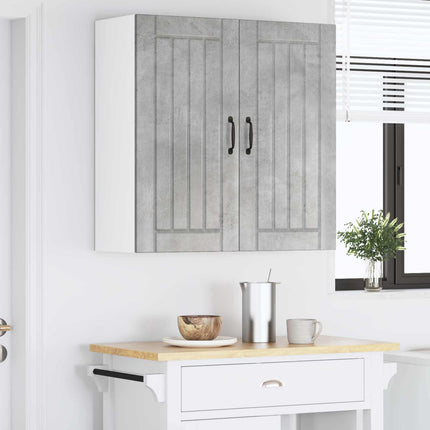 Väggskåp LUCCA Betonggrå 80 x 31 x 80 cm Konstruerat trä
