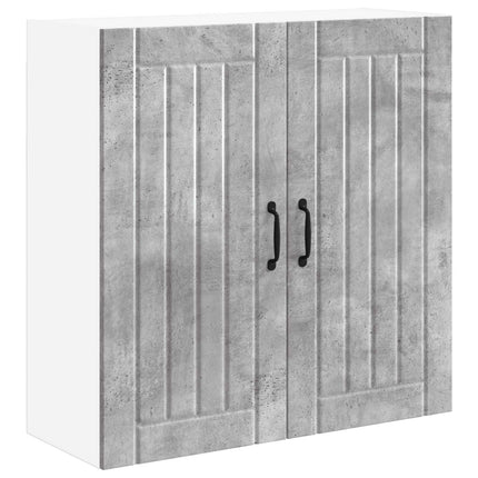 Väggskåp LUCCA Betonggrå 80 x 31 x 80 cm Konstruerat trä