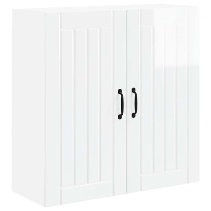 Väggskåp LUCCA Vit högglans 80 x 31 x 80 cm Konstruerat trä