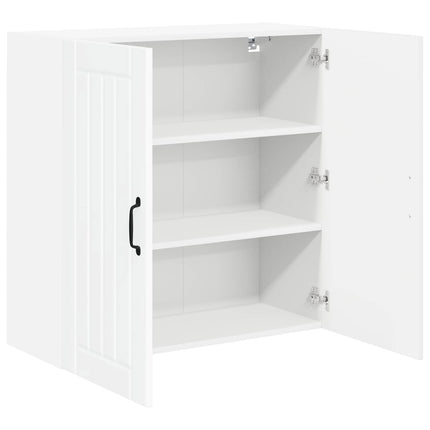 Väggskåp LUCCA Vit högglans 80 x 31 x 80 cm Konstruerat trä