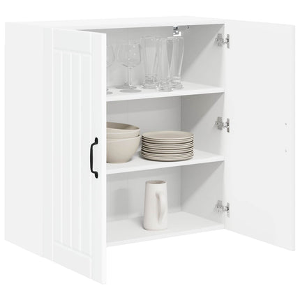 Väggskåp LUCCA Vit högglans 80 x 31 x 80 cm Konstruerat trä