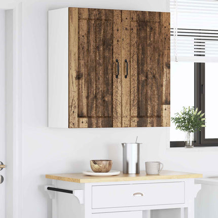 Väggskåp LUCCA Gammalt trä 80 x 31 x 80 cm Konstruerat trä