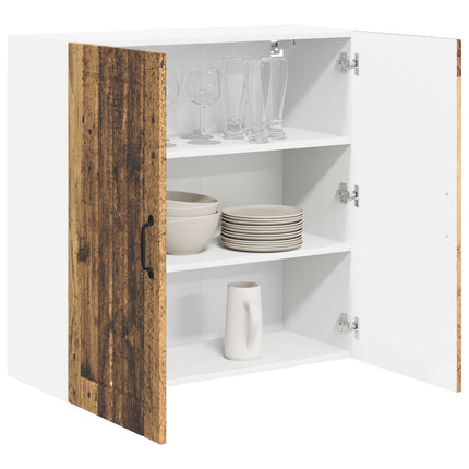 Väggskåp LUCCA Gammalt trä 80 x 31 x 80 cm Konstruerat trä