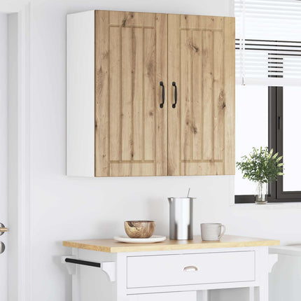 Väggskåp LUCCA Artisan-ek 80 x 31 x 80 cm Konstruerat trä