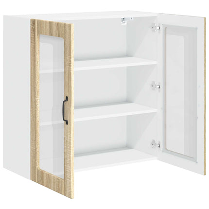 Väggglasförråd LUCCA Sonoma-ek 80 x 31 x 80 cm Konstruerat trä