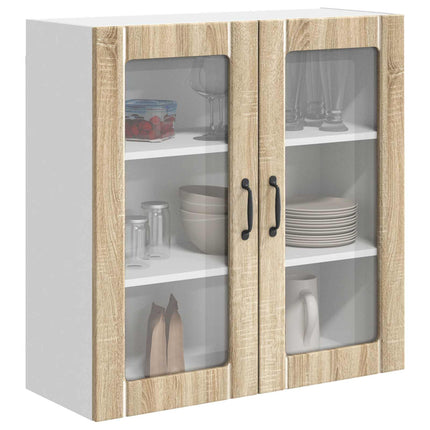 Väggglasförråd LUCCA Sonoma-ek 80 x 31 x 80 cm Konstruerat trä