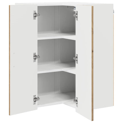 Vägghörnskåp LUCCA Artisan-ek 57 x 57 x 80 cm Konstruerat trä
