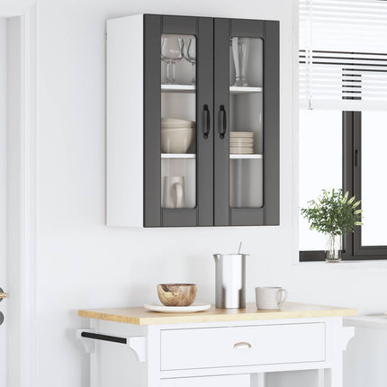 Väggglasförråd LUCCA Svart 60 x 31 x 80 cm Konstruerat trä