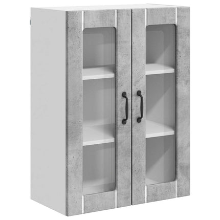 Väggglasförråd LUCCA Betonggrå 60 x 31 x 80 cm Konstruerat trä