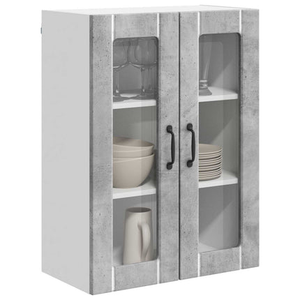 Väggglasförråd LUCCA Betonggrå 60 x 31 x 80 cm Konstruerat trä
