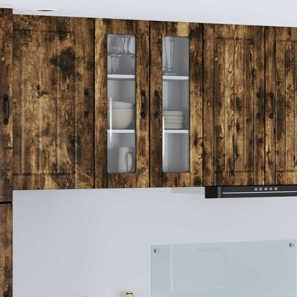 Väggglasförråd LUCCA Rökt ek 60 x 31 x 80 cm Konstruerat trä