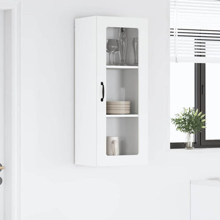 Väggglasförråd LUCCA Vit 40 x 31 x 100 cm Konstruerat trä