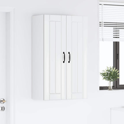 Väggskåp LUCCA Vit högglans 60 x 31 x 100 cm Konstruerat trä
