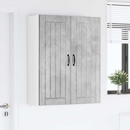 Väggskåp LUCCA Betonggrå 80 x 31 x 100 cm Konstruerat trä