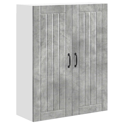 Väggskåp LUCCA Betonggrå 80 x 31 x 100 cm Konstruerat trä