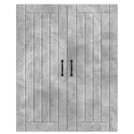 Väggskåp LUCCA Betonggrå 80 x 31 x 100 cm Konstruerat trä