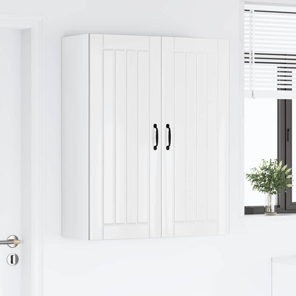 Väggskåp LUCCA Vit högglans 80 x 31 x 100 cm Konstruerat trä