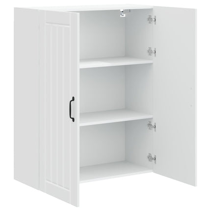 Väggskåp LUCCA Vit högglans 80 x 31 x 100 cm Konstruerat trä