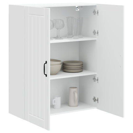Väggskåp LUCCA Vit högglans 80 x 31 x 100 cm Konstruerat trä