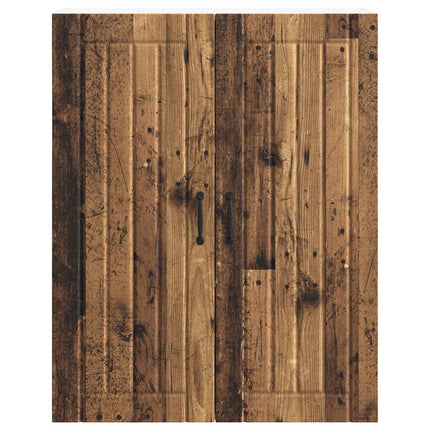Väggskåp LUCCA Gammalt trä 80 x 31 x 100 cm Konstruerat trä