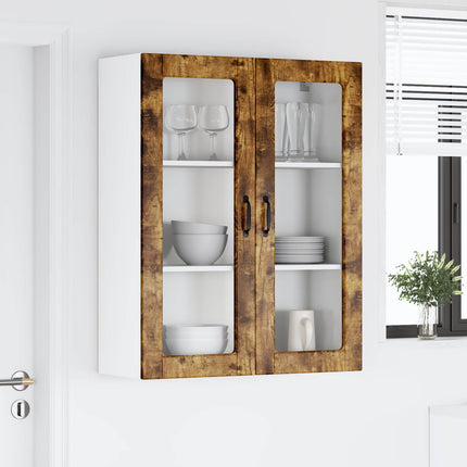 Väggglasförråd LUCCA Rökt ek 80 x 31 x 100 cm Konstruerat trä