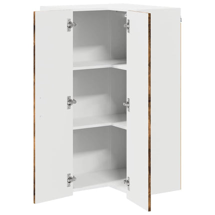 Vägghörnskåp LUCCA Rökt ek 57 x 57 x 100 cm Konstruerat trä