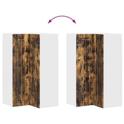 Vägghörnskåp LUCCA Rökt ek 57 x 57 x 100 cm Konstruerat trä