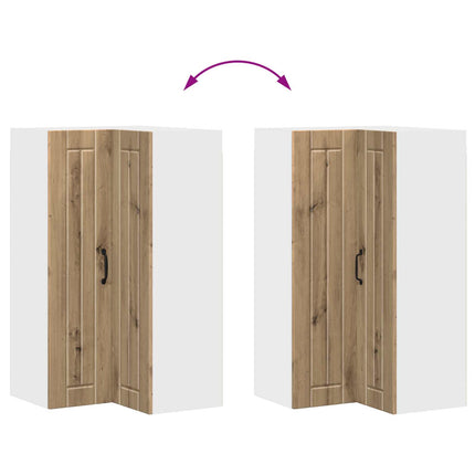 Vägghörnskåp LUCCA Artisan-ek 57 x 57 x 100 cm Konstruerat trä