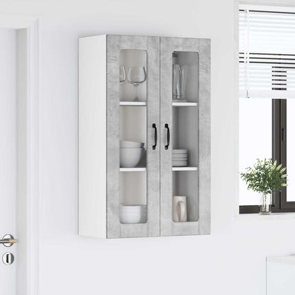 Väggglasförråd LUCCA Betonggrå 60 x 31 x 100 cm Konstruerat trä