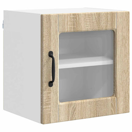 Väggglasförråd PORTO 2 pcs Sonoma-ek 40 x 31 x 40 cm