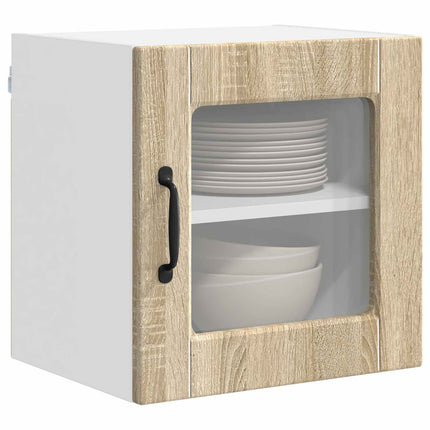 Väggglasförråd PORTO 2 pcs Sonoma-ek 40 x 31 x 40 cm