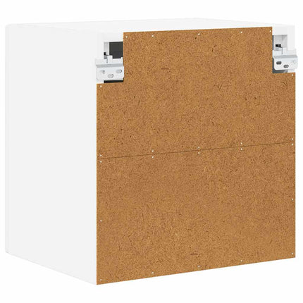 Väggglasförråd PORTO 2 pcs Högblanka vita 40 x 31 x 40 cm