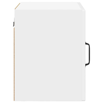 Väggglasförråd PORTO 2 pcs Högblanka vita 40 x 31 x 40 cm